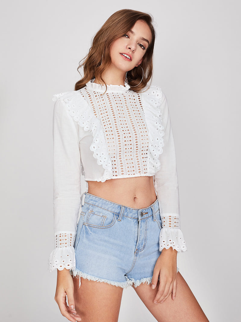 Doyle Embroidered Panel Top