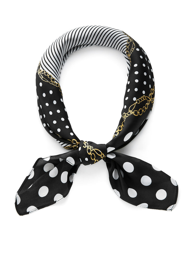 Polka Dots and Chains Head Scarf