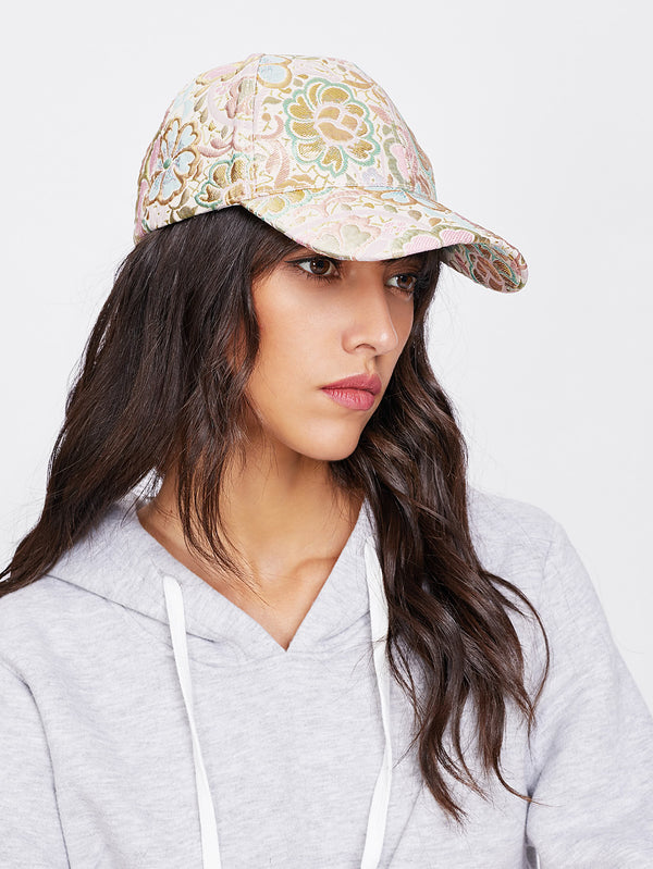 Floral Embroidered Cap